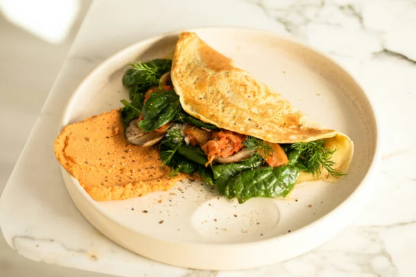Omelete de Espinafre Leve e Nutritivo
